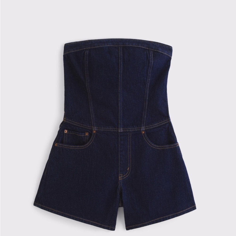 Abercrombie & Fitch: Strapless Denim Romper